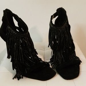 Steve Madden Suede Fringe heels